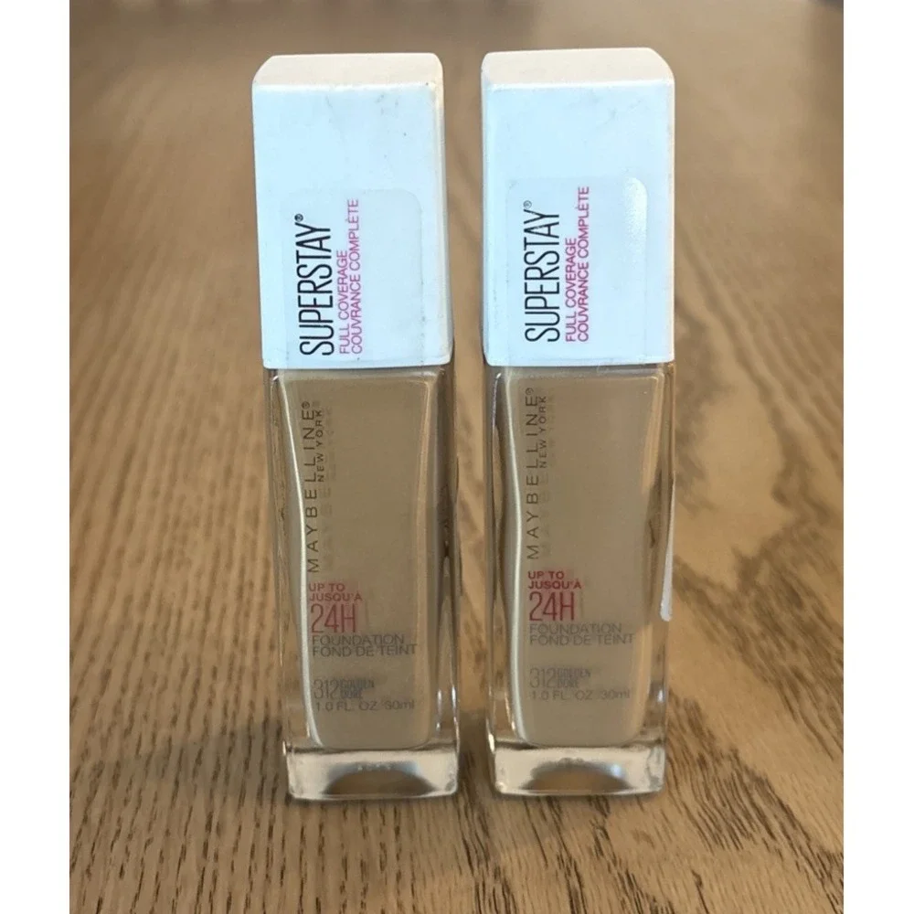 2 MAYBELLINE SUPERSTAY ACTIVE WEAR FOUNDATION 312 GOLDEN 1fl oz